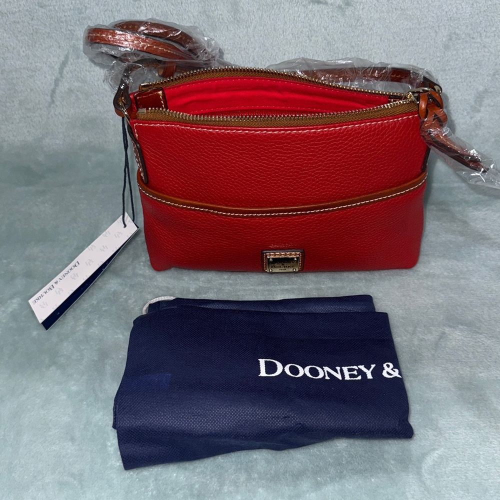 Dooney & Bourke Red Pebble Grain Crossbody Bag - Picture 11 of 17